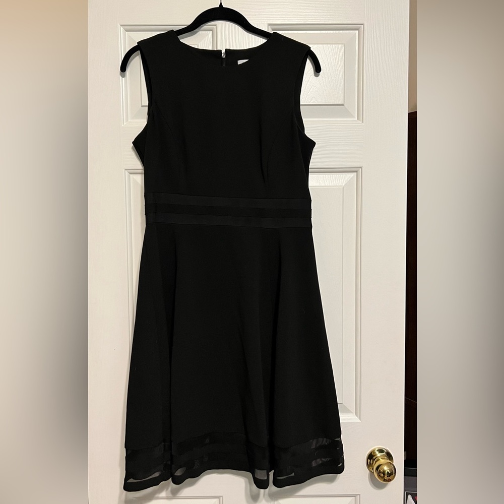 Calvin Klein Black Women’s Fit and Flare Dress size 12 EUC